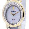 Seiko Solar Two Tone Swarovski Crystals SUP296 SUP296P1 SUP296P Womens Watch