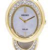 Seiko Solar Gold Tone Swarovski Crystals SUP298 SUP298P1 SUP298P Womens Watch