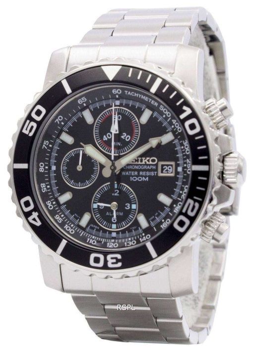 Seiko Alarm Chronograph SNA225P1 SNA225P SNA225 Mens Watch