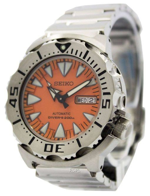 Seiko Japan Made Automatic 200M Divers Orange Monster SRP309J SRP309 Mens Watch