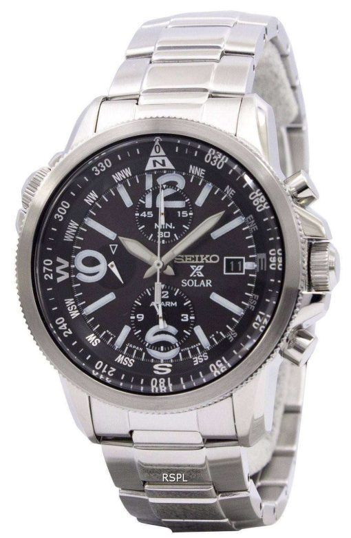 Seiko Solar Alarm Chronograph SSC075P1 SSC075 SSC075P Mens Watch