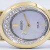 Seiko Solar Two Tone Swarovski Crystals SUP296 SUP296P1 SUP296P Womens Watch