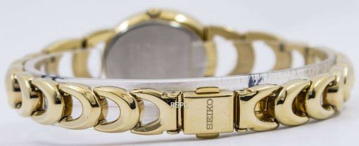 Seiko Solar Gold Tone Swarovski Crystals SUP298 SUP298P1 SUP298P Womens Watch