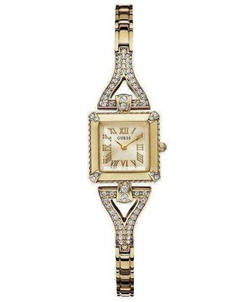 Guess Gold Tone Stainless Steel Quartz Crystals U0137L2 Women's Watch