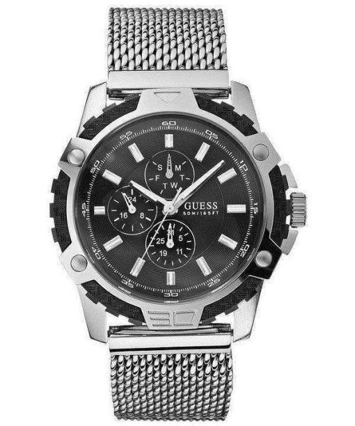 Guess Quartz Stainless Steel Black Dial 50M U17531G Men's Watch