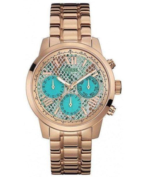 Guess Sunrise Multifunction Rose Gold Tone Quartz W0330L12 Women's Watch