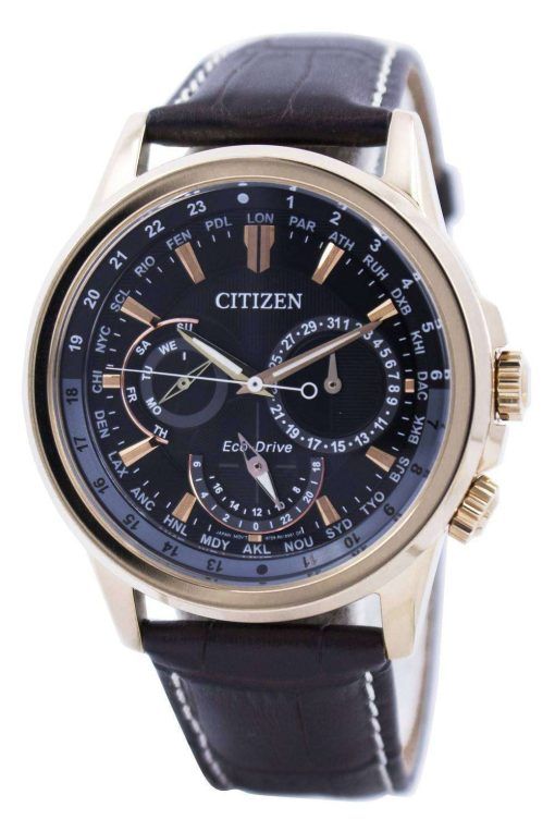 市民エコドライブ カランドリエ世界時間 BU2023 12E メンズ腕時計