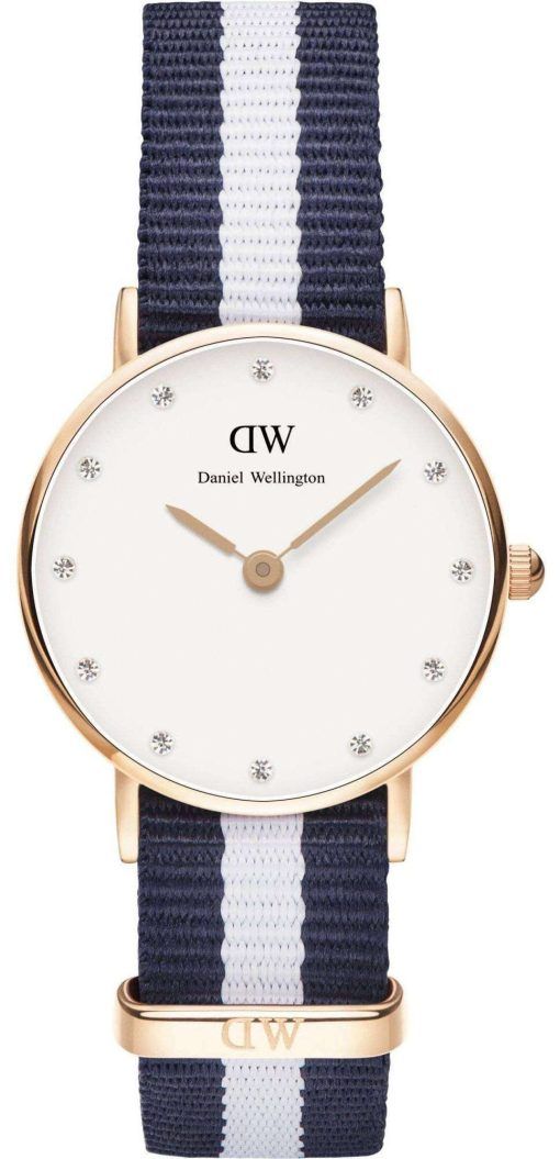 ダニエル ウェリントン上品なグラスゴー水晶アクセント DW00100066 (0908DW) レディース腕時計