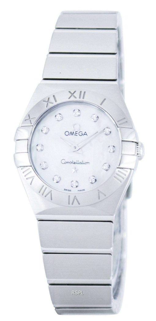 オメガ コンステレーション ダイヤモンド水晶アクセント パワー リザーブ 123.10.24.60.55.001 レディース腕時計