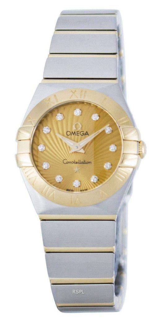 オメガ コンステレーション ダイヤモンド水晶アクセント パワー リザーブ 123.20.24.60.58.001 レディース腕時計