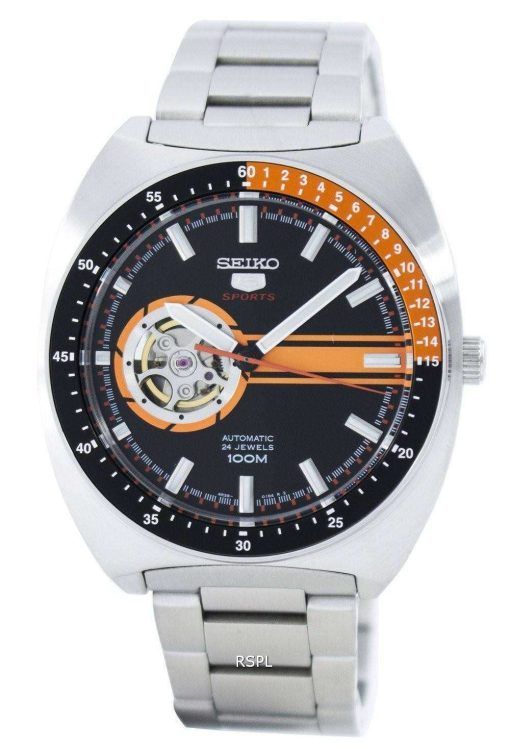 セイコー 5 スポーツ自動 24 宝石オープン ハート ダイヤル SSA329 SSA329K1 SSA329K メンズ腕時計