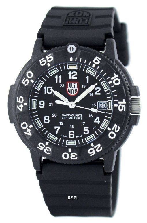 ルミノックス海元海軍シール 3000 シリーズ スイス製クォーツ 200 M XS.3001 メンズ腕時計