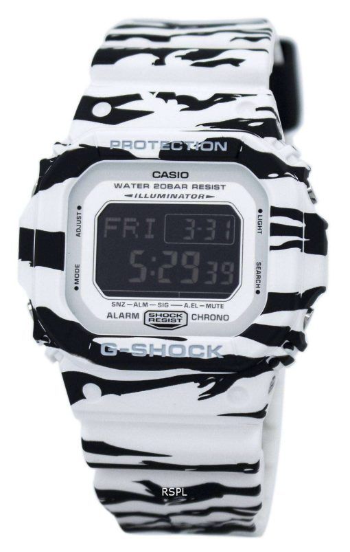 カシオ G ショック デジタル アラーム クロノ タイガー迷彩 DW D5600BW 7 メンズ腕時計