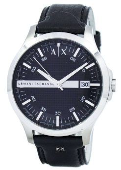 アルマーニエクス チェンジ ブラック ダイヤル レザー ストラップ AX2101 メンズ腕時計