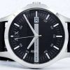 アルマーニエクス チェンジ ブラック ダイヤル レザー ストラップ AX2101 メンズ腕時計