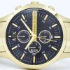 アルマーニエクス チェンジ水晶ゴールド トーン クロノグラフ ブラック ダイヤル AX2137 メンズ腕時計