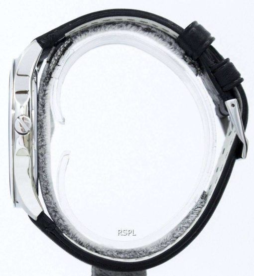 アルマーニエクス チェンジ クオーツ ブラック ダイヤル黒革ストラップ AX2149 メンズ腕時計