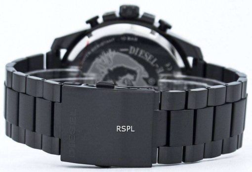 ディーゼル メガ チーフ クォーツ、クロノグラフ グレー ダイヤル ブラック IP DZ4283 メンズ腕時計