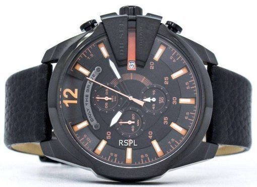 ディーゼル メガ チーフ クロノグラフ ブラック ダイヤル 100 M DZ4291 メンズ腕時計