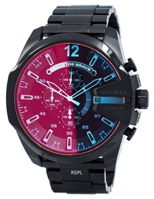 ディーゼル メガ チーフ ブラック イオンめっきブラウン ダイヤル DZ4318 メンズ腕時計