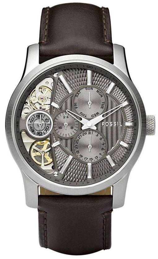 化石の多機能ツイスト トープ カット水晶 ME1098 メンズ腕時計