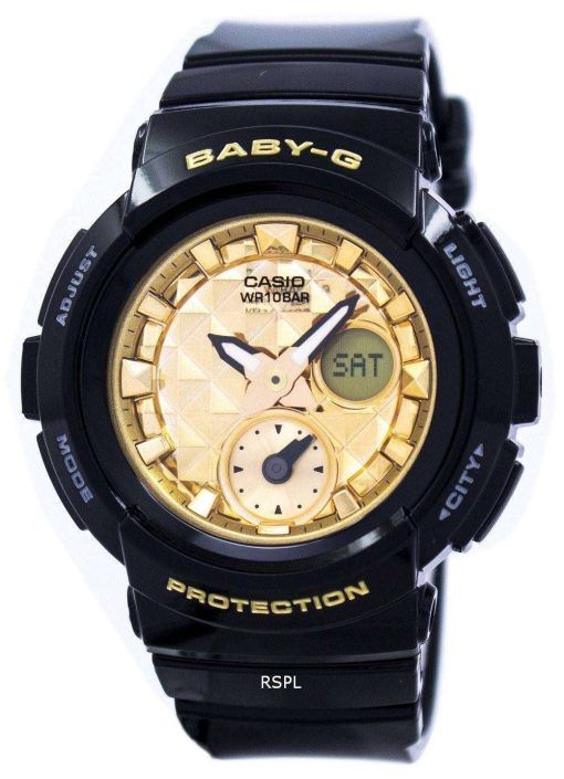カシオベビー-G の衝撃耐性世界時間アナログ デジタル BGA-195 M-1 a レディース腕時計