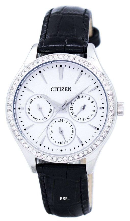 市民水晶ダイヤモンド アクセント ED8160 09A レディース腕時計