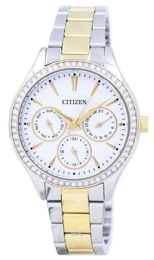 市民水晶ダイヤモンド アクセント ED8164 59A レディース腕時計