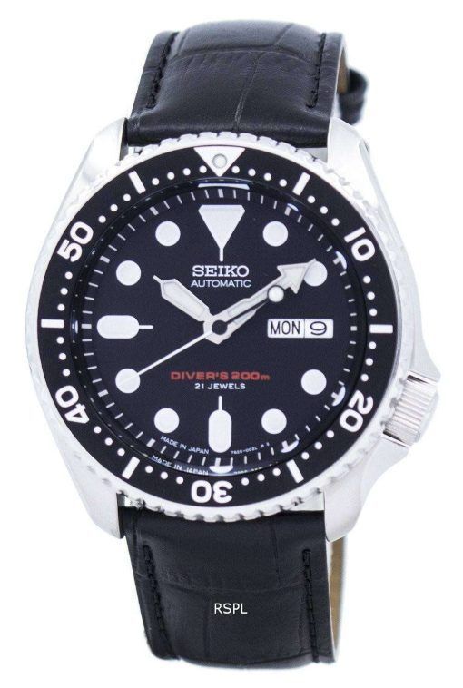 セイコー自動ダイバーズ比黒革 SKX007J1 LS6 200 M メンズ腕時計