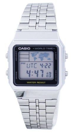 カシオ目覚まし世界時間デジタル A500WA 1DF メンズ腕時計