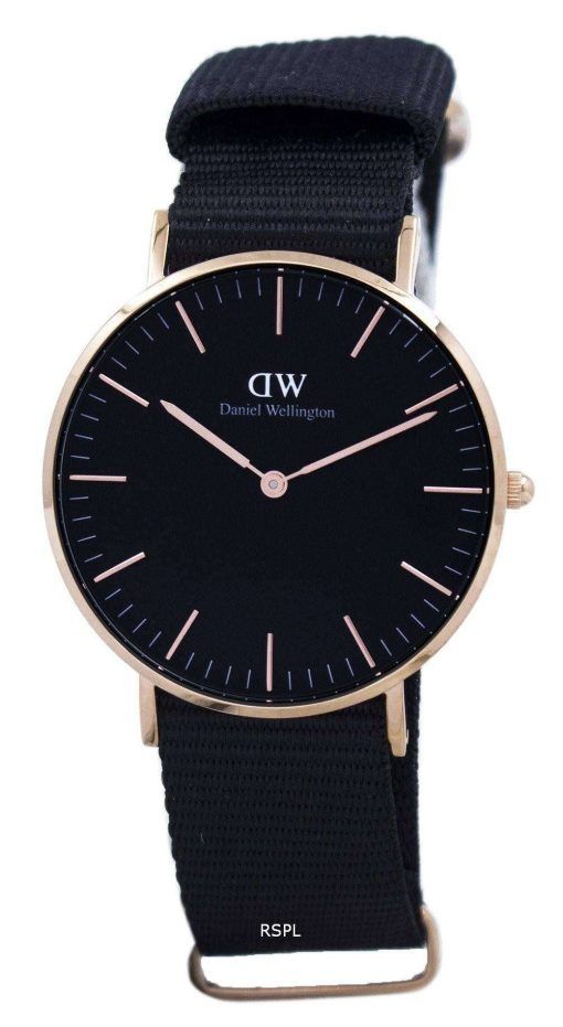 ダニエル ウエリントン クラシック ブラック コーンウォール クオーツ DW00100150 ユニセックス腕時計