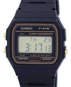 カシオ アラーム クロノグラフ デジタル F 91WG 9 男性用の腕時計