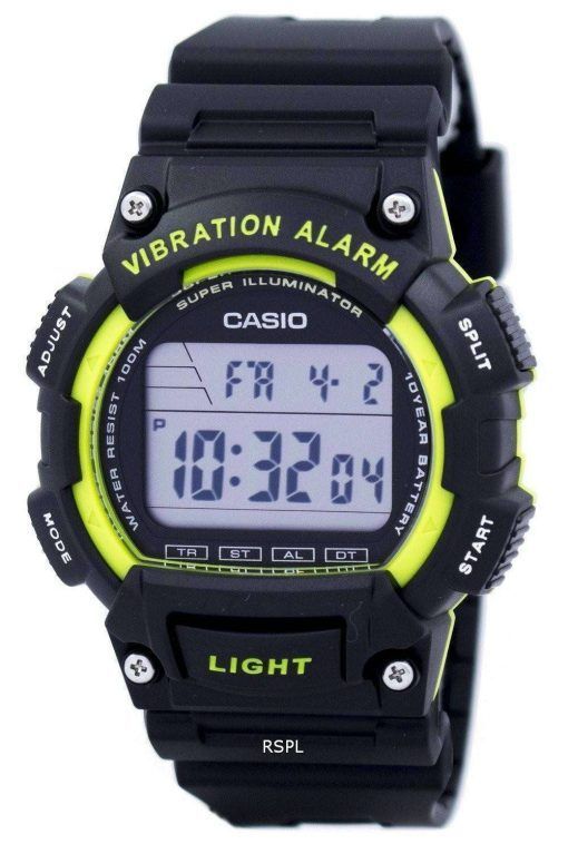 カシオ スーパー照明器具振動アラーム デュアル タイム デジタル W 736 H 3AV メンズ腕時計