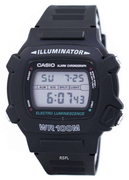 カシオ照明電気発光クロノグラフ アラーム W-740-1 v メンズ腕時計