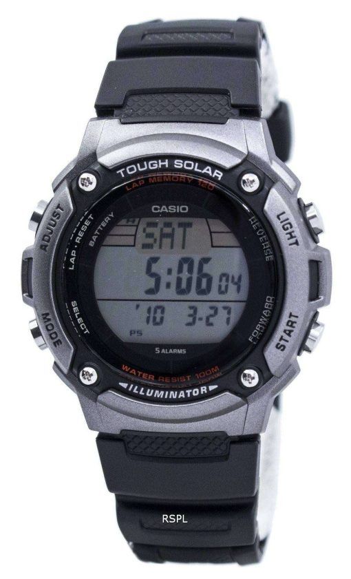 カシオタフ ソーラー照明ラップ メモリ 120 デジタル W-S200H-1AV メンズ腕時計