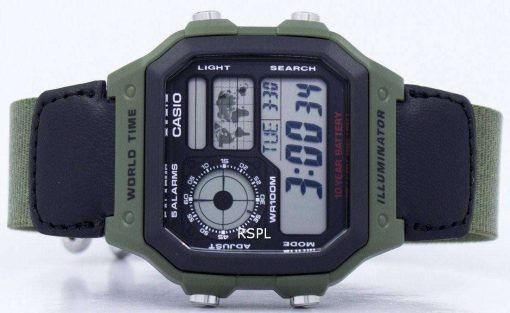 カシオ世界時間アラーム デジタル AE 1200WHB 3BV メンズ腕時計