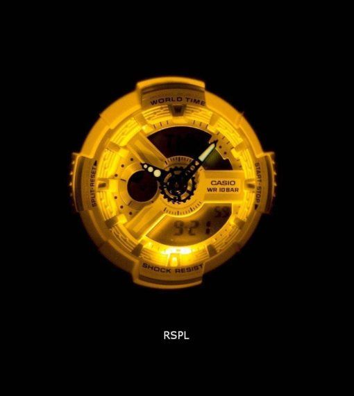 カシオベビー-G の耐衝撃性世界時間アナログ デジタル BA-110BE-4 a レディース腕時計