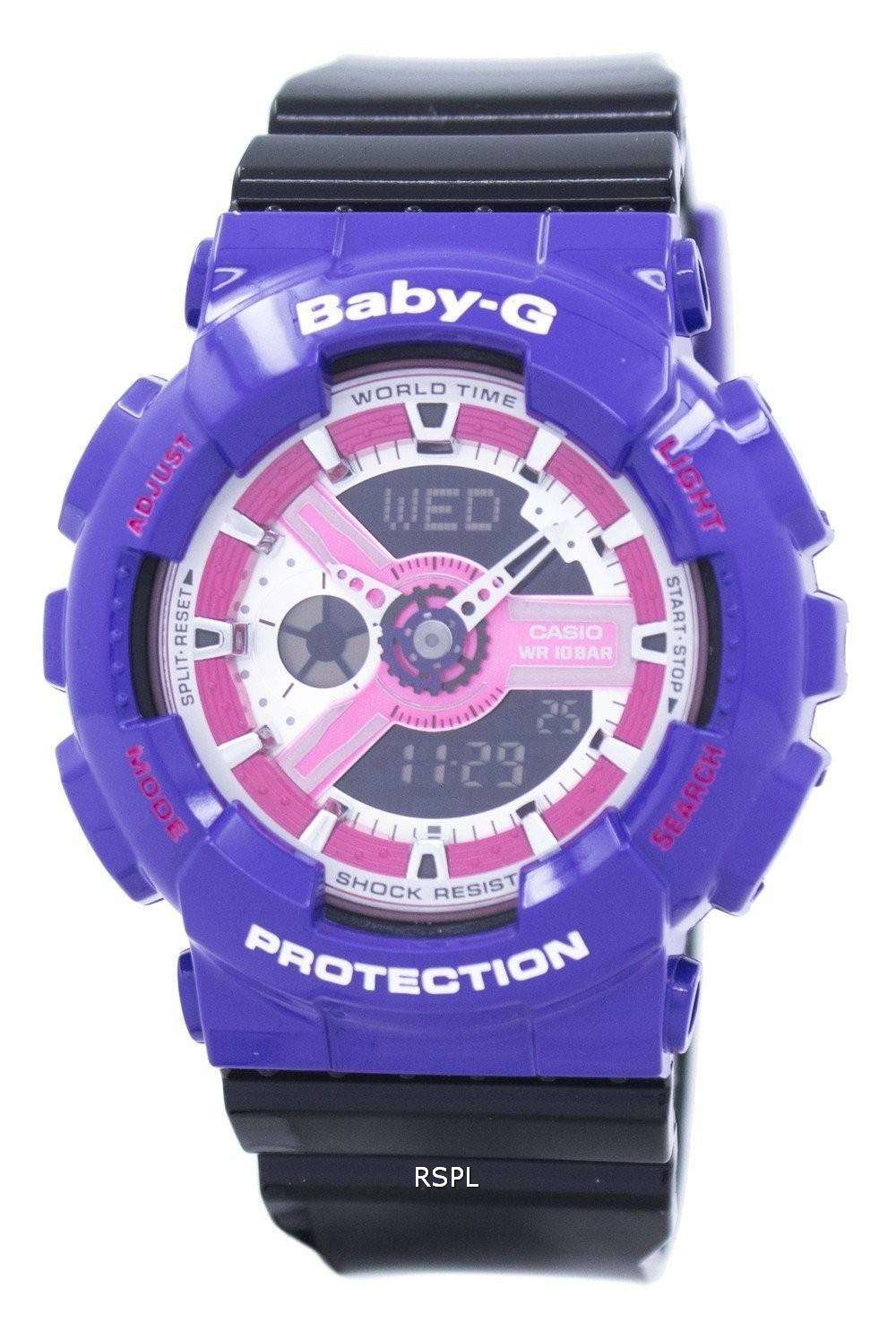 カシオベビー-G 世界時間耐衝撃性アナログ デジタル BA 110NC 6A レディース腕時計