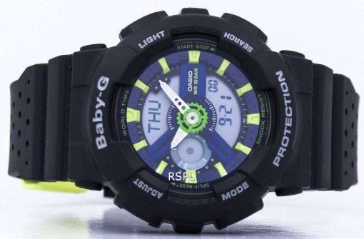 カシオベビー-G の耐衝撃性世界時間アナログ デジタル BA-110PP-1 a レディース腕時計