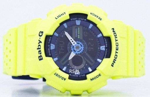 カシオベビー-G の耐衝撃性世界時間アナログ デジタル 3 a BA 110PP レディース腕時計