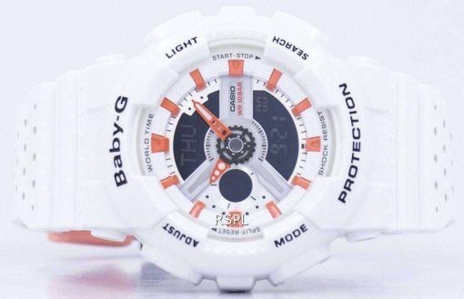 カシオベビー-G の耐衝撃性世界時間アナログ デジタル BA 110PP 7A2 レディース腕時計