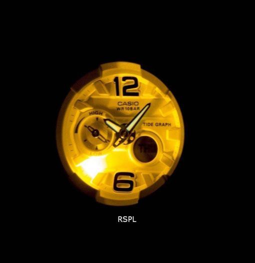 カシオベビー-G の耐衝撃性潮グラフ アナログ デジタル BGA 180BE 2B レディース腕時計