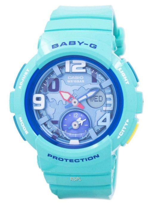 カシオベビー-G 世界時間デュアル ダイヤル アナログ デジタル BGA-190-3B レディース腕時計