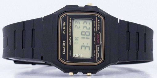カシオ アラーム クロノグラフ デジタル F 91WG 9 男性用の腕時計