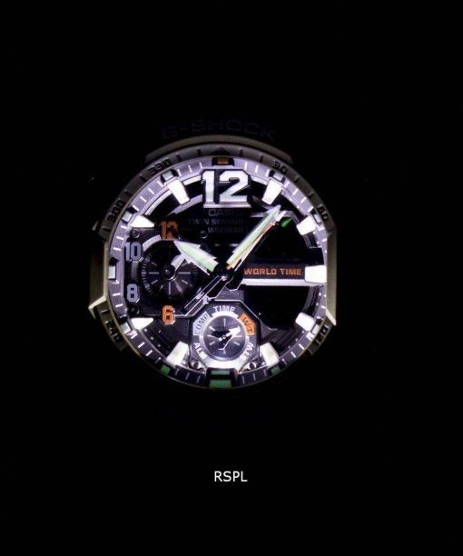 カシオ G ショック Gravitymaster アナログ デジタル ツイン センサー世界時間ジョージア州 1100KH-3 a メンズ腕時計