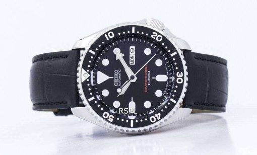 セイコー自動ダイバーズ比黒革 SKX007J1 LS6 200 M メンズ腕時計