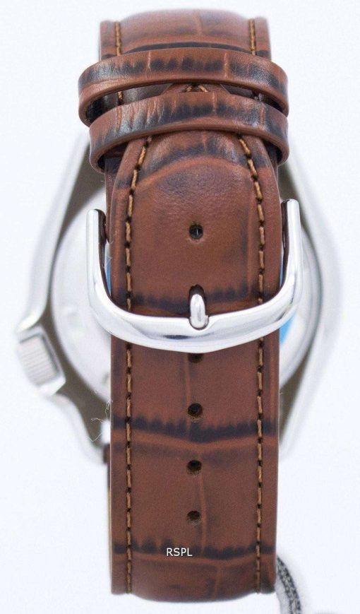 セイコー自動ダイバーズ比茶色の革 SKX007J1 LS7 200 M メンズ腕時計