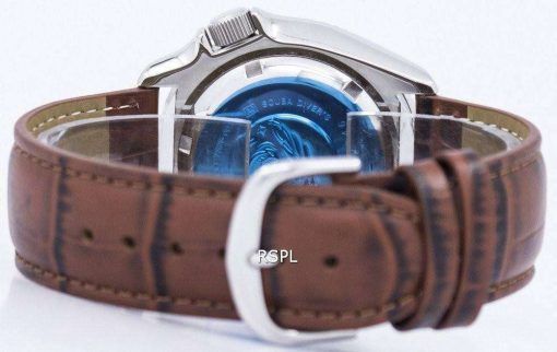 セイコー自動ダイバーズ比茶色の革 SKX011J1 LS7 200 M メンズ腕時計