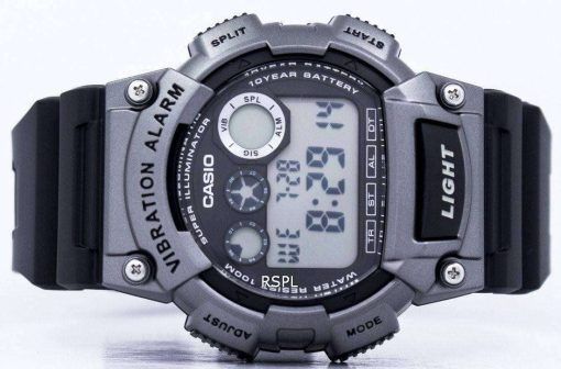 カシオ スーパー照明デュアル タイム振動アラーム デジタル W 735 H 1A3V メンズ腕時計