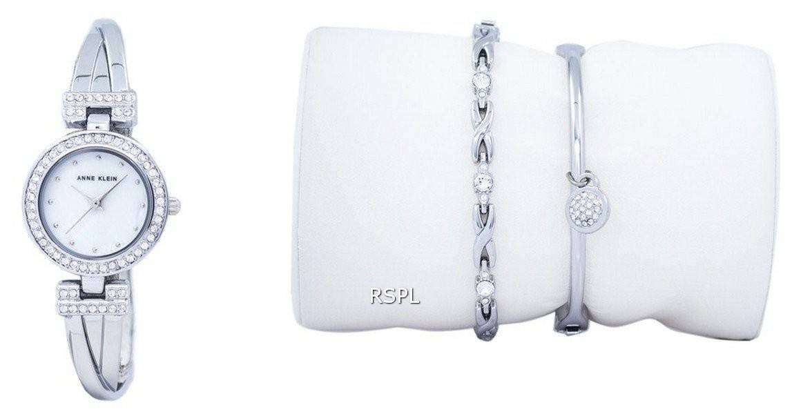 アン ・ クライン水晶スワロフ スキー クリスタル 1869SVST レディース腕時計